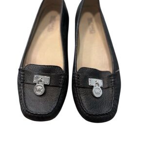 Michael Michael Kors Black Hamilton Leather Loafers Size 7